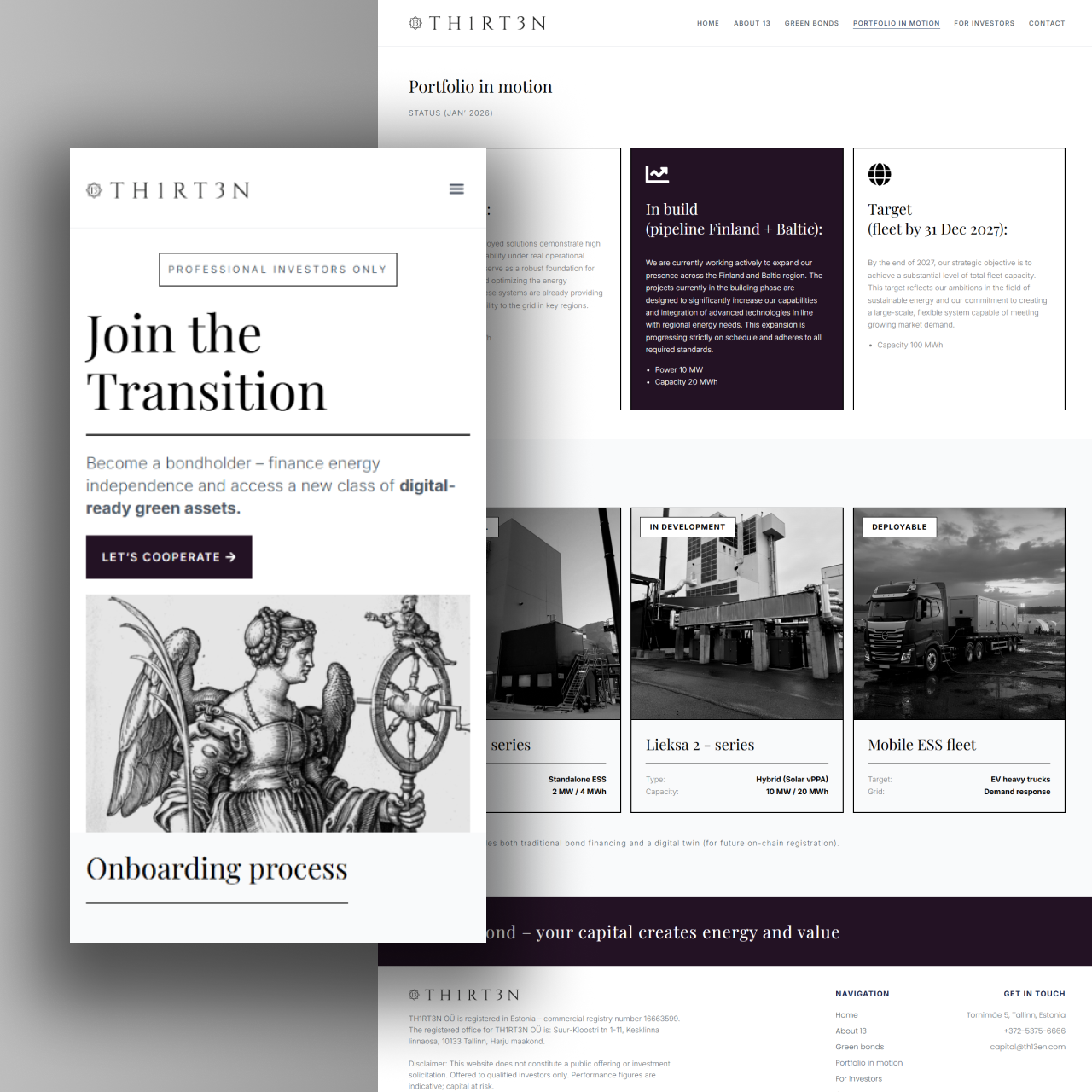 Investment company website